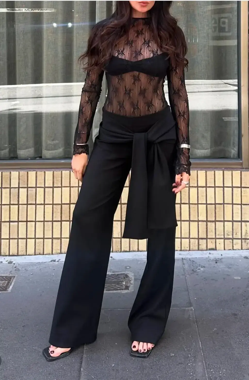 Benni Verner Pant & Oskar Top Set Black Size 6 - Image 2