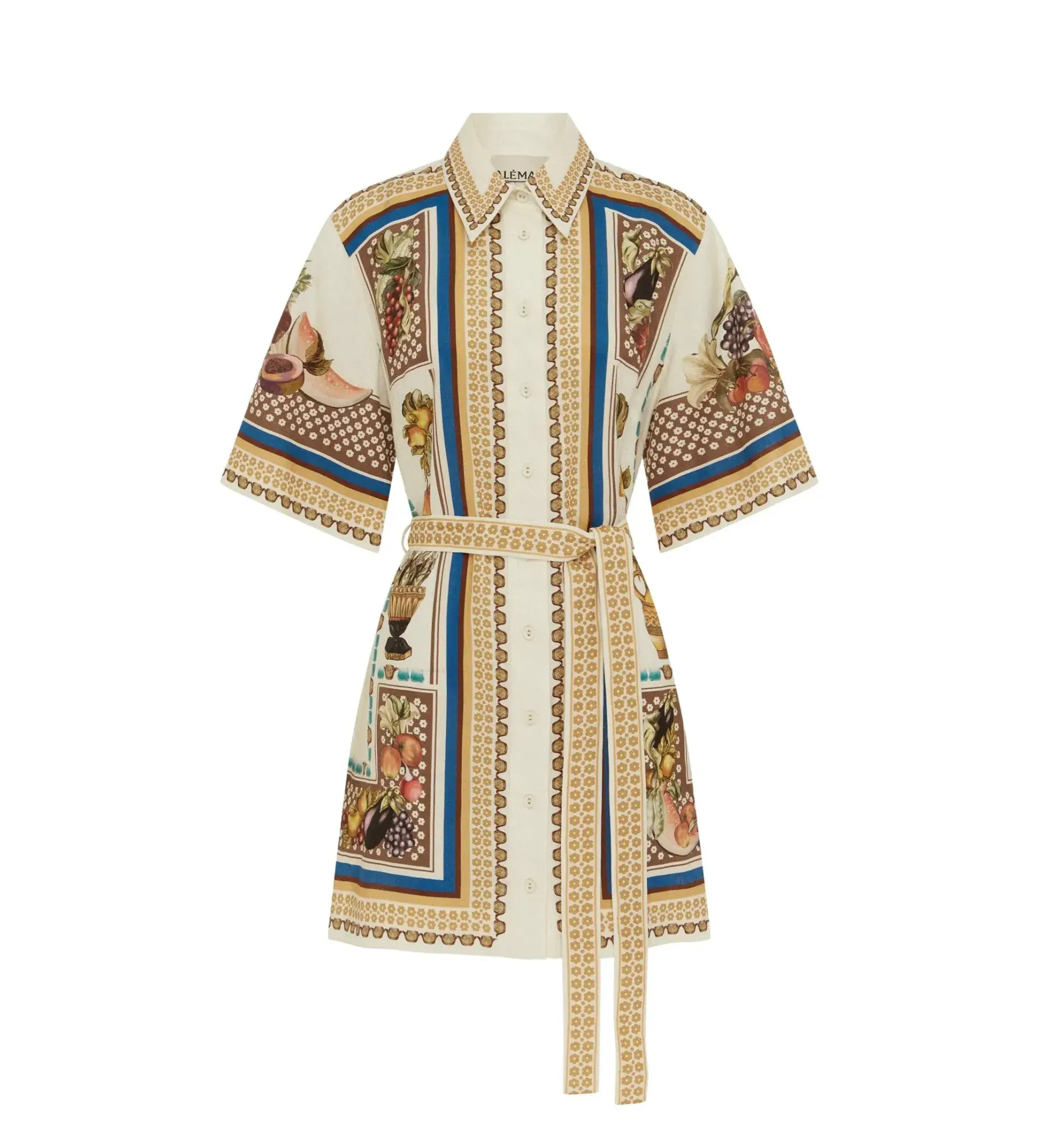 Alemais Mercado Mini Dress Multi Print Size 16 - Image 5