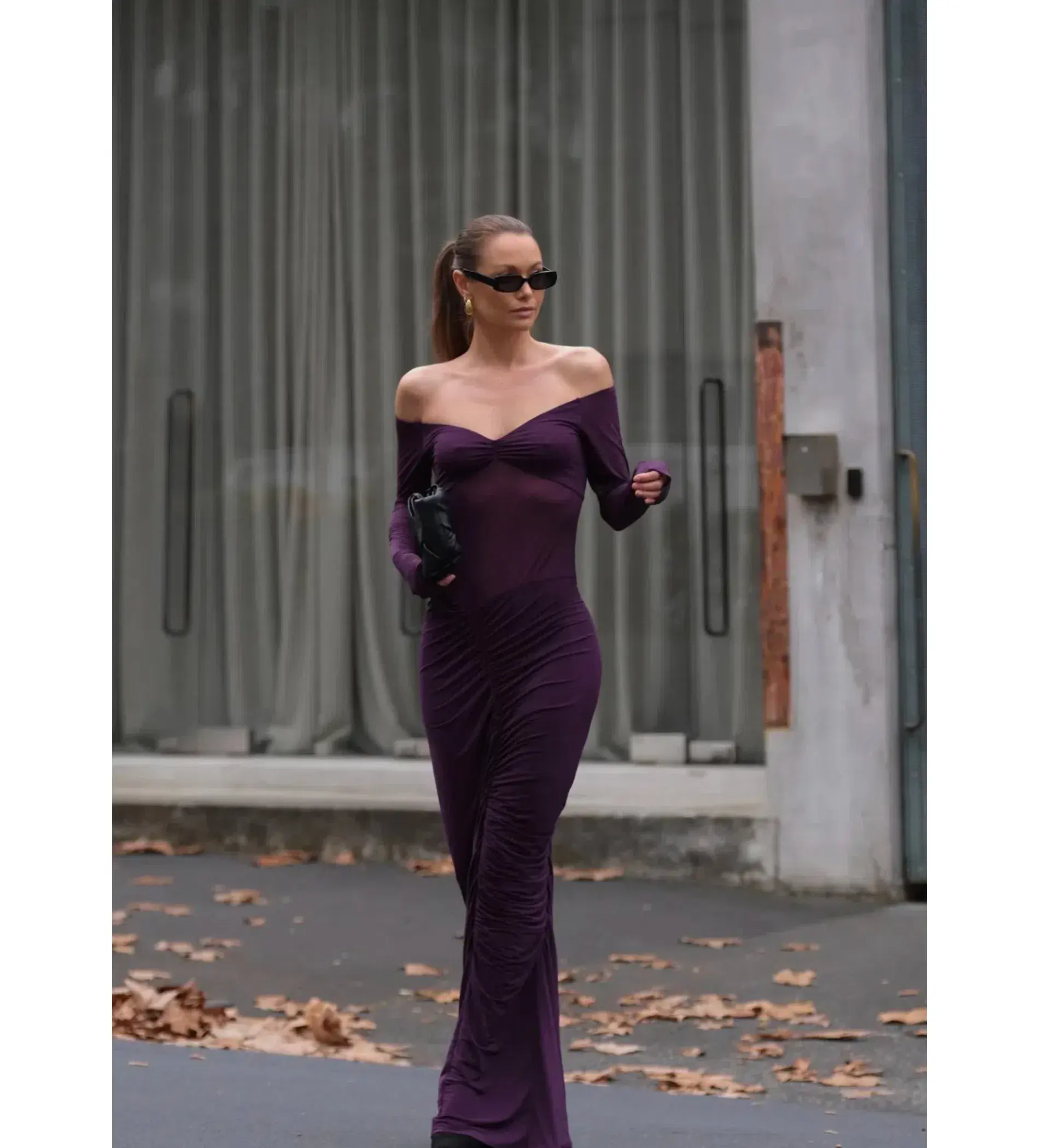 Benni Wilma Maxi Dress in Deep Purple Size 8 - Image 2