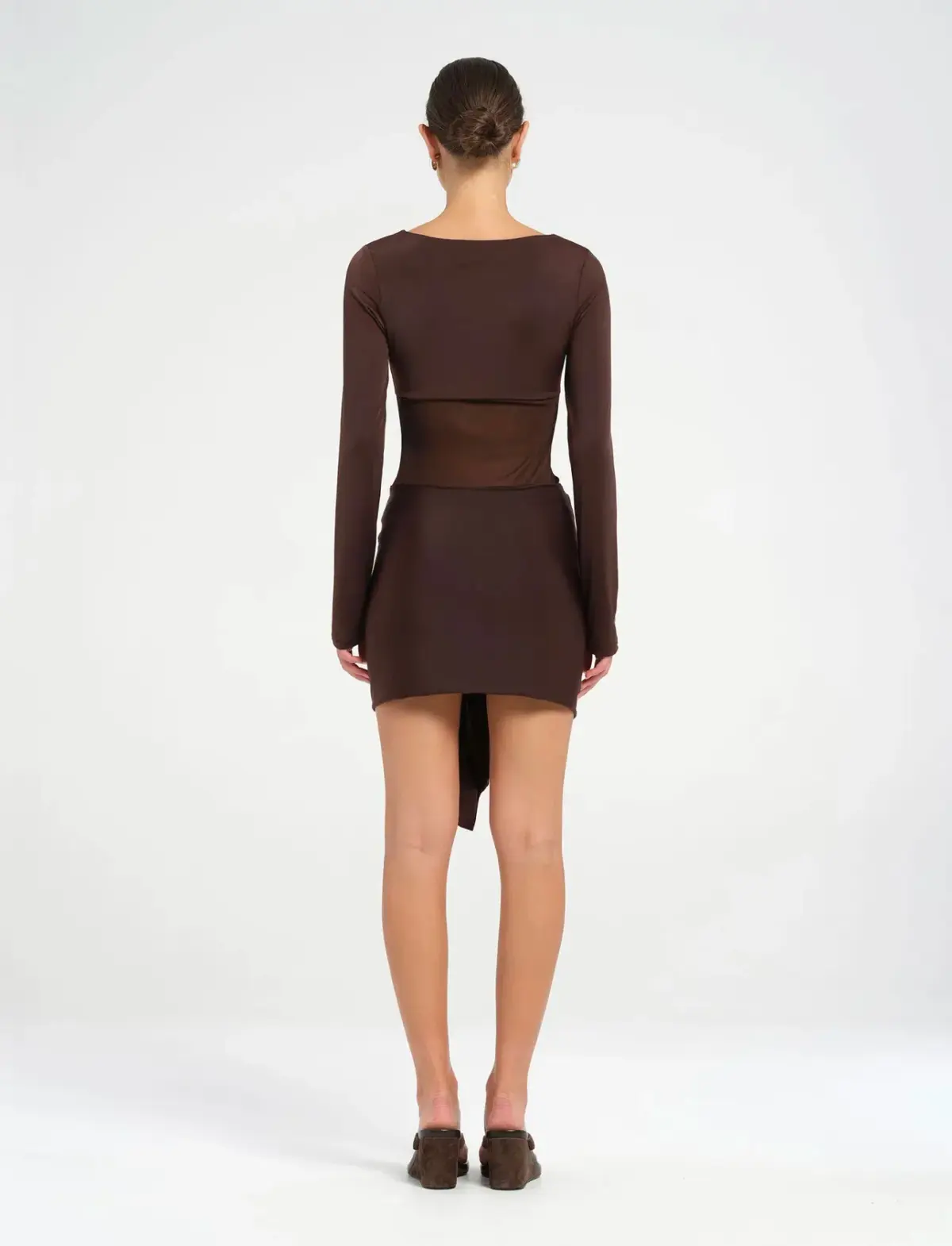 Benni Juni Mini Dress in Chocolate Size AU 8  - Image 3