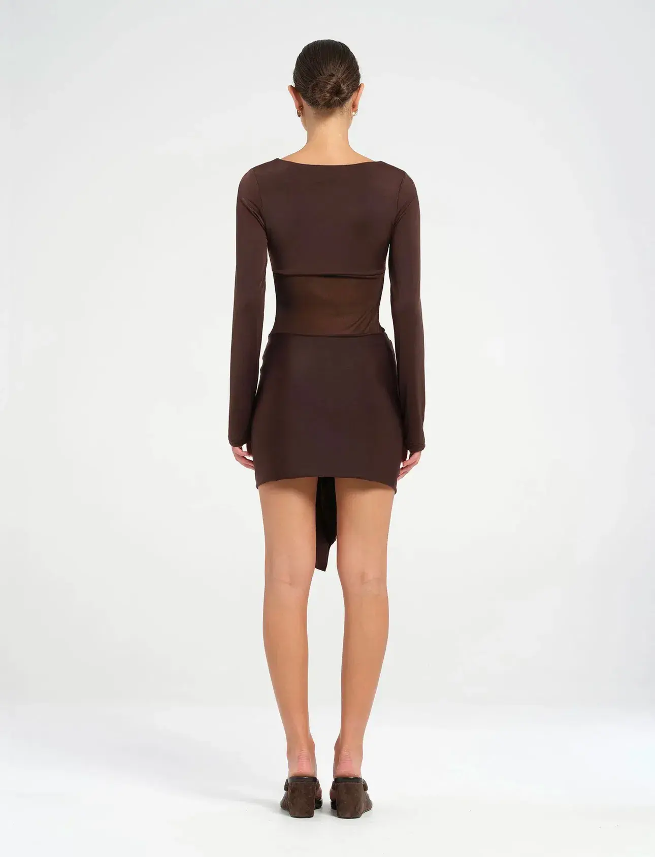 Benni Juni Mini Dress in Chocolate Size AU 10  - Image 3