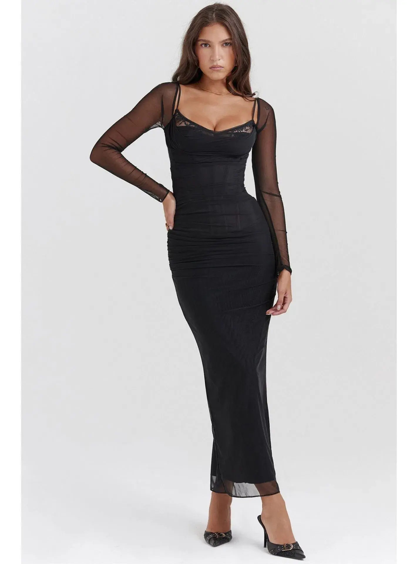 House of CB Katarina Maxi Dress Black Size XS / AU 6 - Image 1