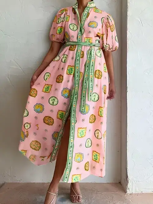 Alemais Porcelain Midi Dress in Pink Size 12 - Image 4