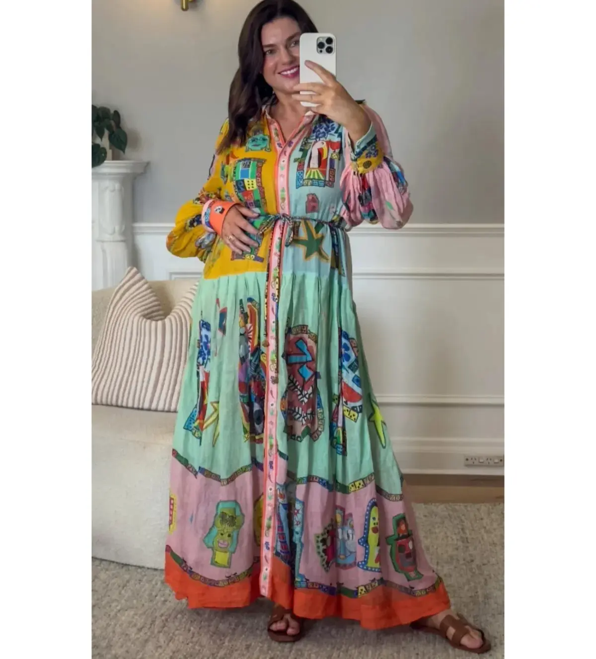Alemais players Shirt Midi Dress Multi Size 14 - Image 5