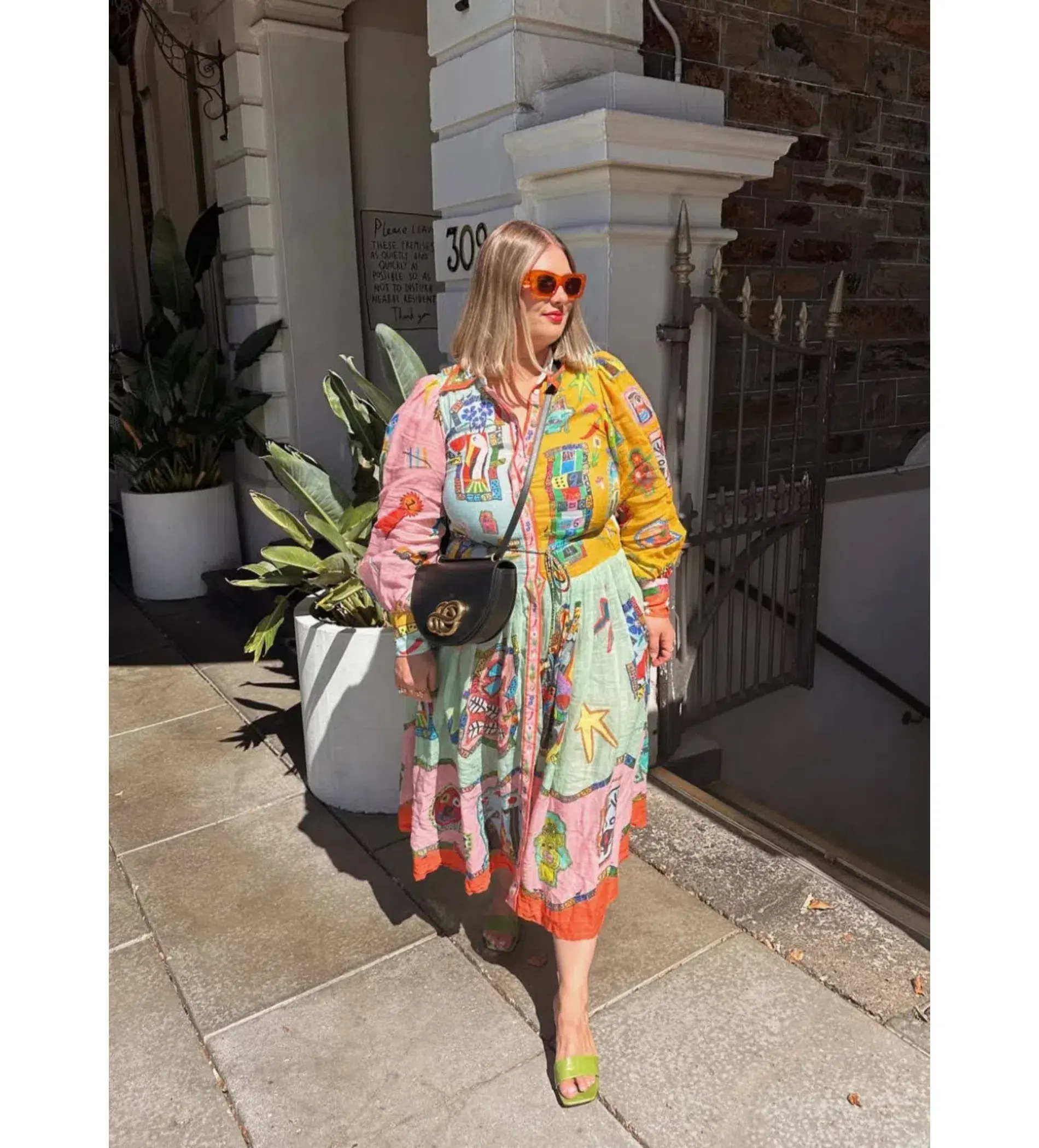 Alemais players Shirt Midi Dress Multi Size 14 - Image 4