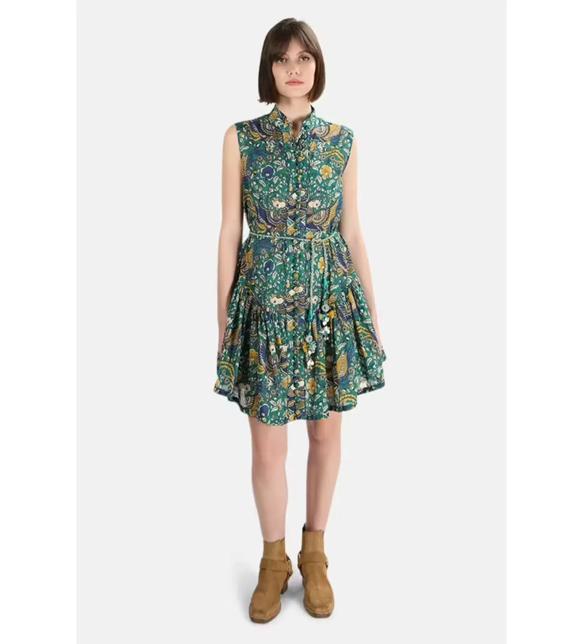 Zimmermann	Edie Drop Waist Mini Dress Multi Size 0 / Size AU 8 - Image 1