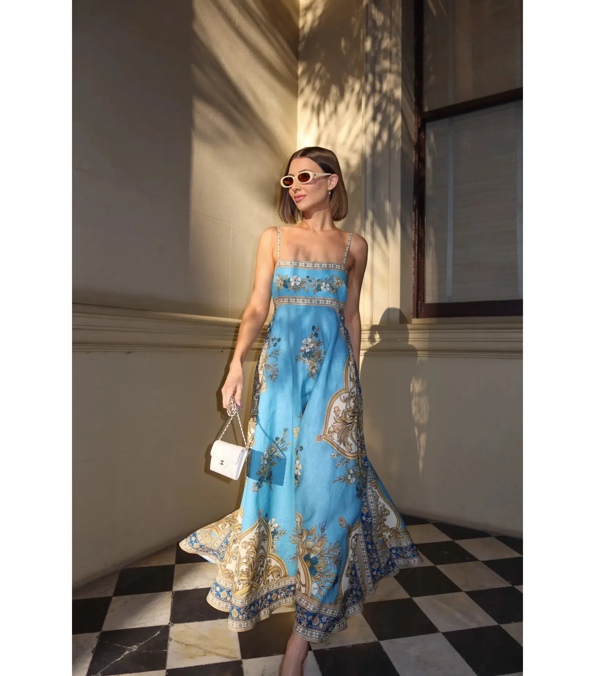 Alemais Cassie Sundress Blue Print Size AU 8 - Image 2