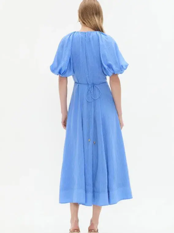 Aje Alma Midi Dress in Mist Blue Size 10 - Image 3