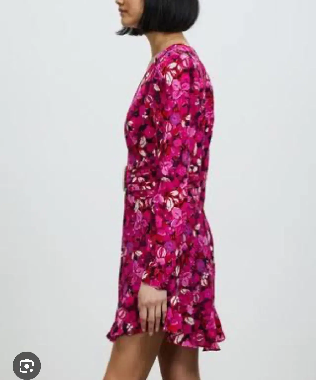 Rebecca Valance Bramble V-Neck Mini Dress Floral Size 8 - Image 4