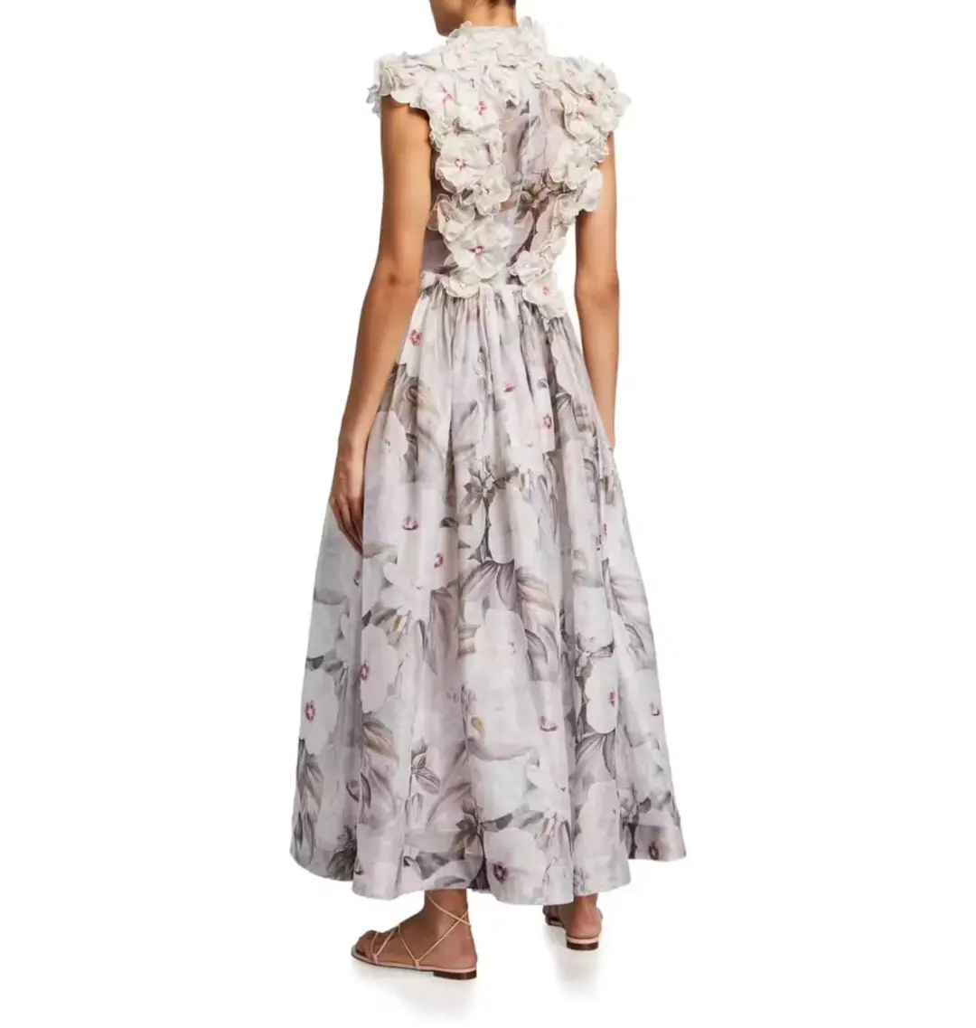 Zimmermann Botanica Gown Rose Mallow Size 0 / AU 8 for rent on The Volte - main image