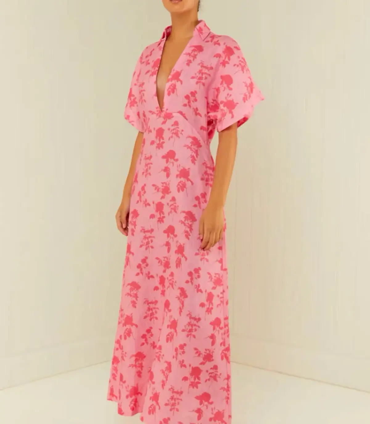 Palm Noosa Jasmine Dress Pink Floral Dress Size 6  - Image 2