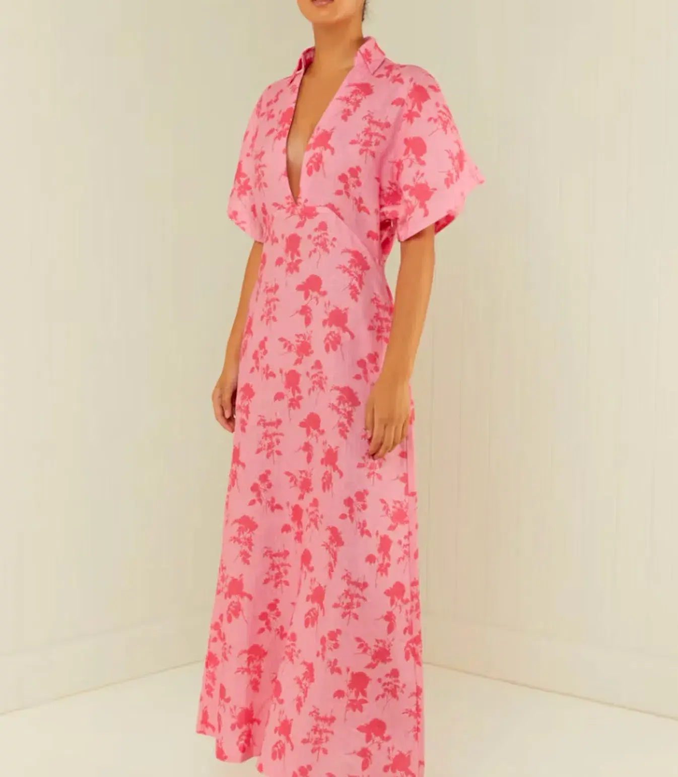 Palm Noosa Jasmine Dress Pink Floral Dress Size 6  - Image 2