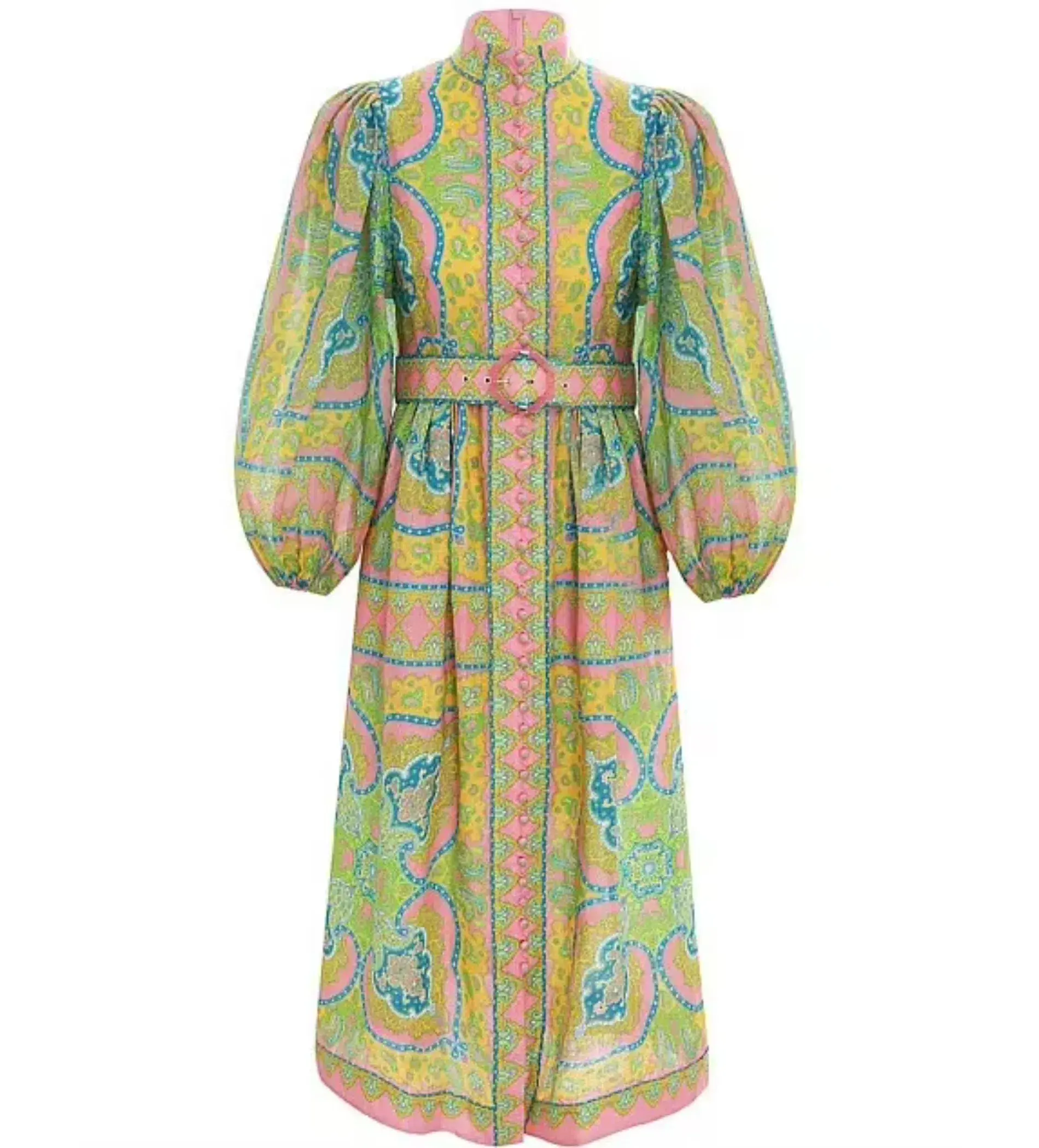 Zimmermann Estelle Buttoned Midi Dress Size 10 - Image 6