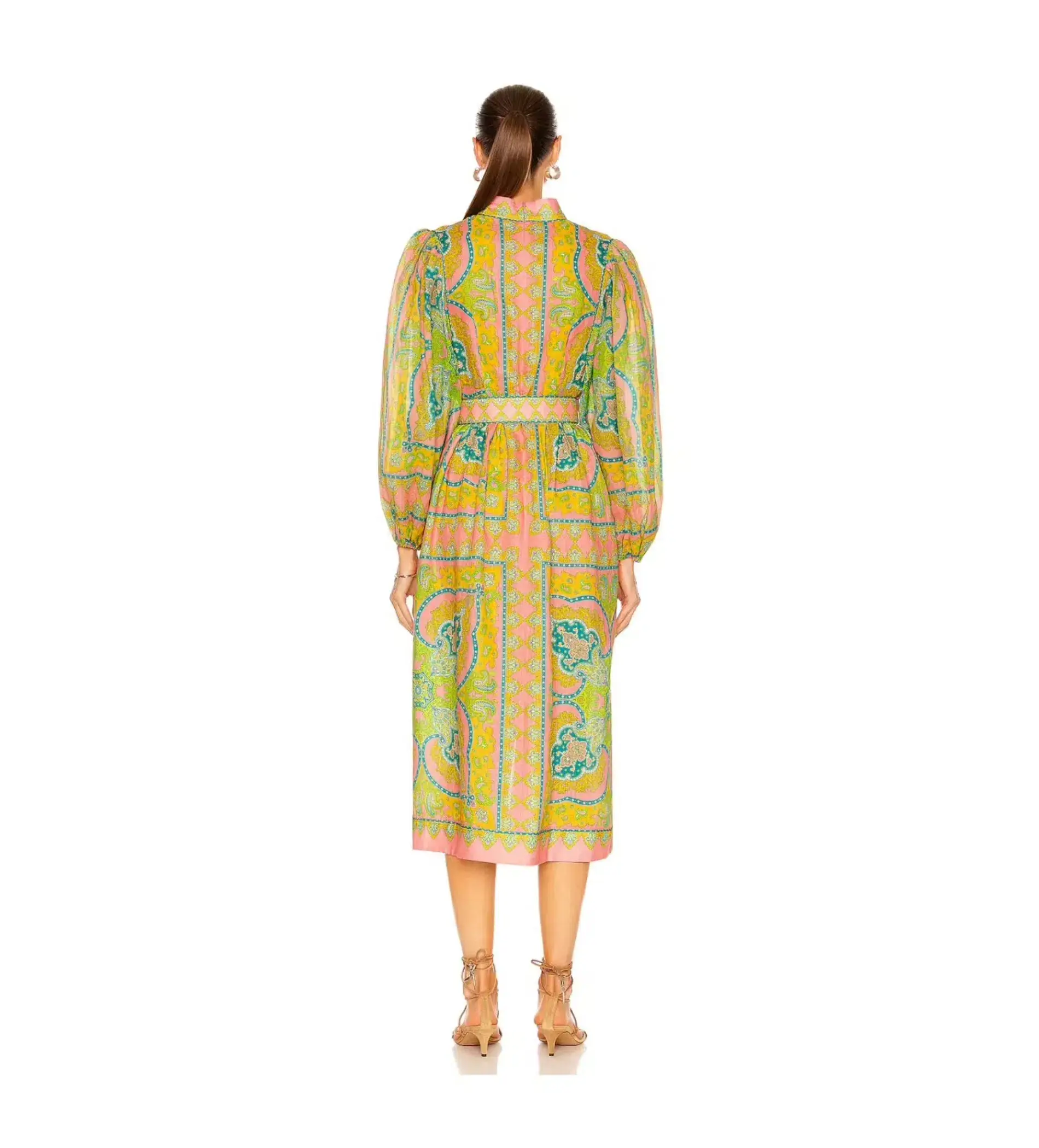 Zimmermann Estelle Buttoned Midi Dress Size 10 - Image 4