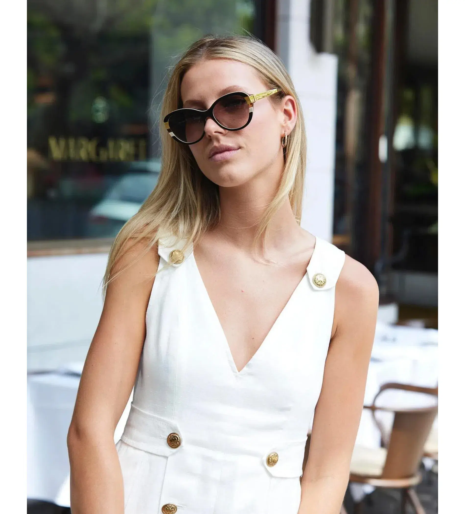 Zimmermann The Lovestruck Buttoned Linen Pleat Mini Dress White Size 1 AU 10 - Image 3