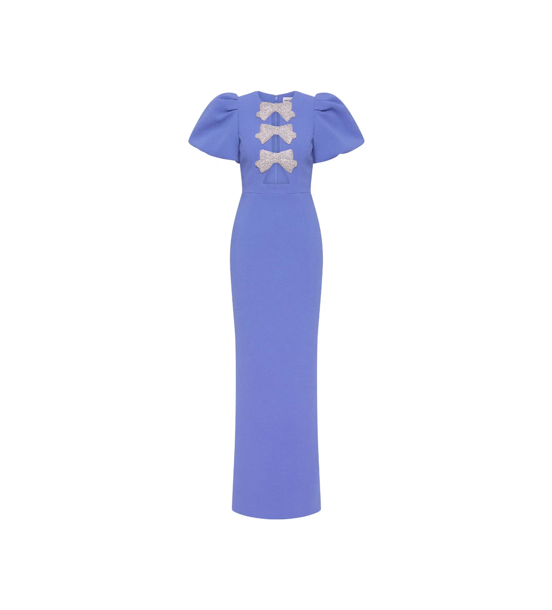 Rebecca Vallance Violetta Puff Sleeve Maxi Gown in Periwinkle Blue Size 14 - Image 1