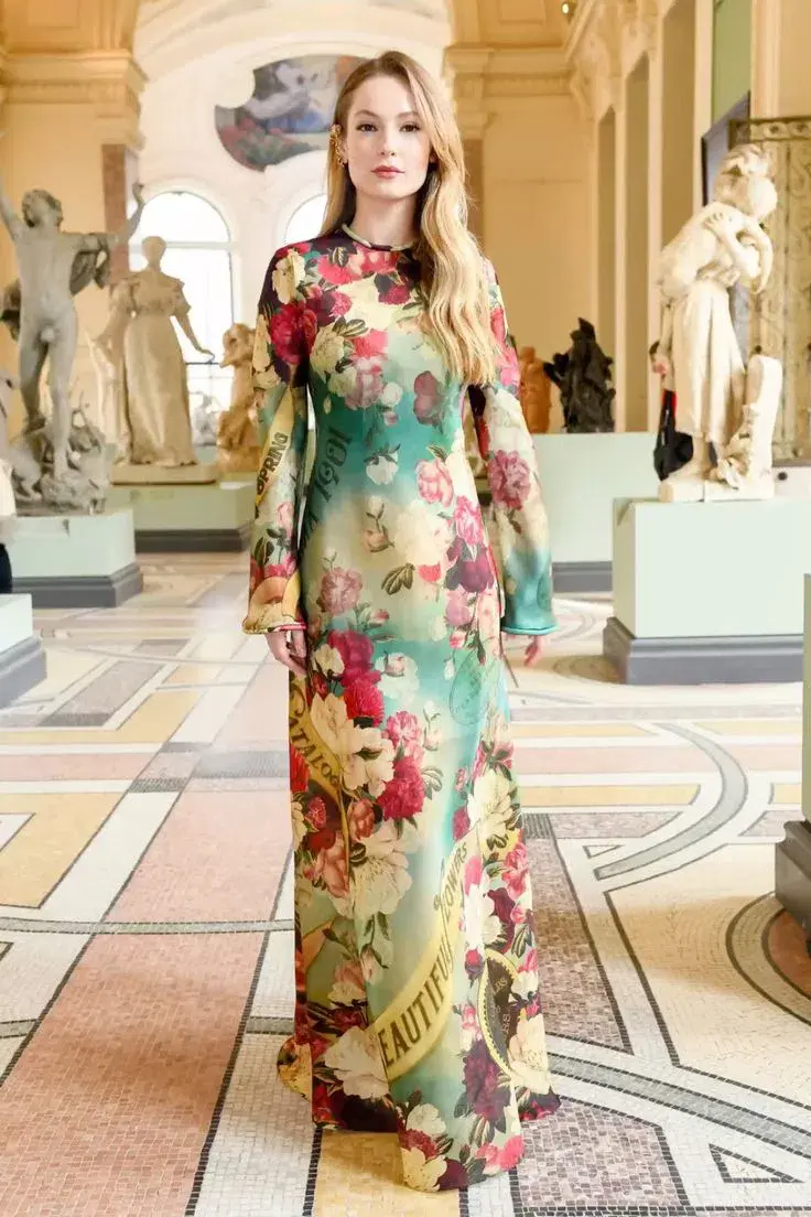 Zimmermann Wonderland Bias Slip Maxi Dress Peony Garden Floral Size 1 / AU 10 - Image 3