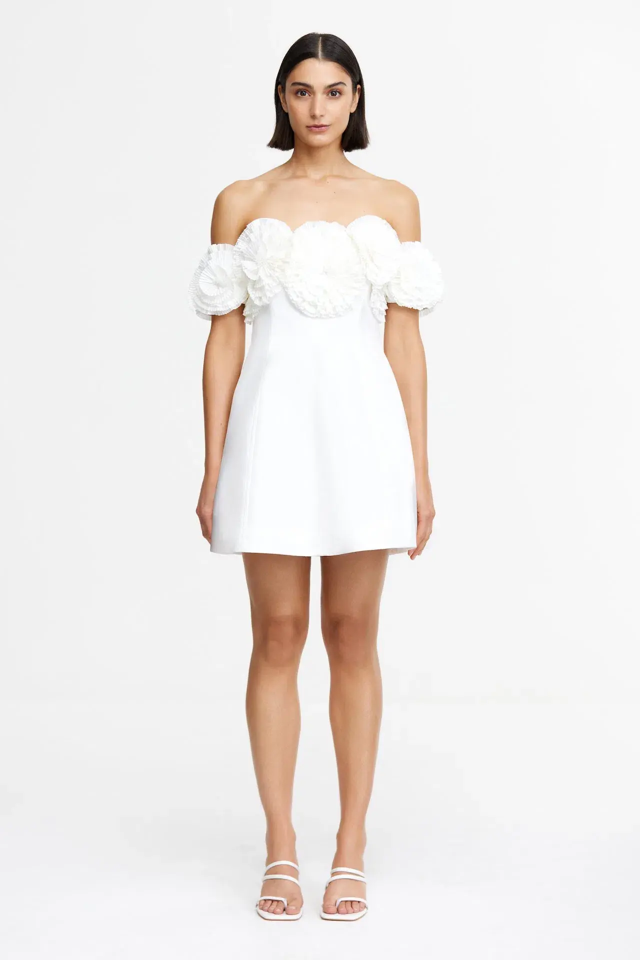 Acler Trusley Mini Dress in Ivory Size 12 - Image 1