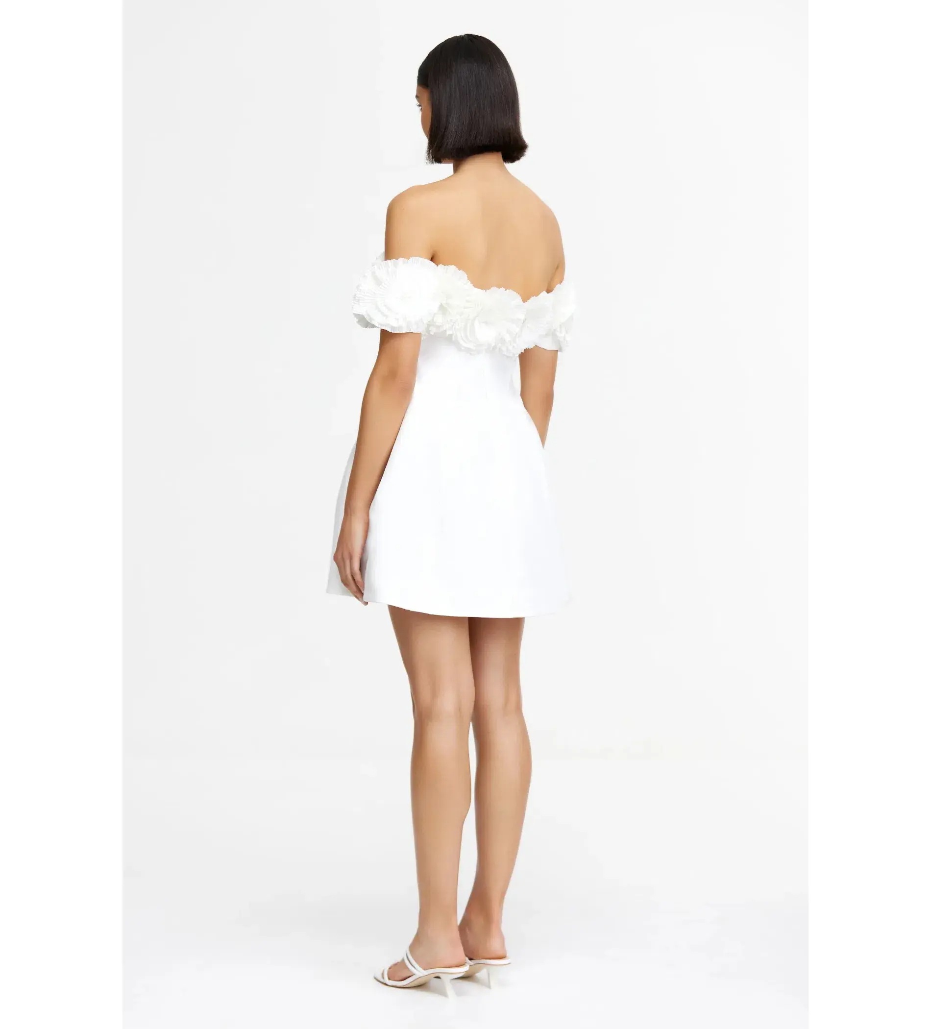 Acler Trusley Mini Dress Ivory Size 14 - Image 3