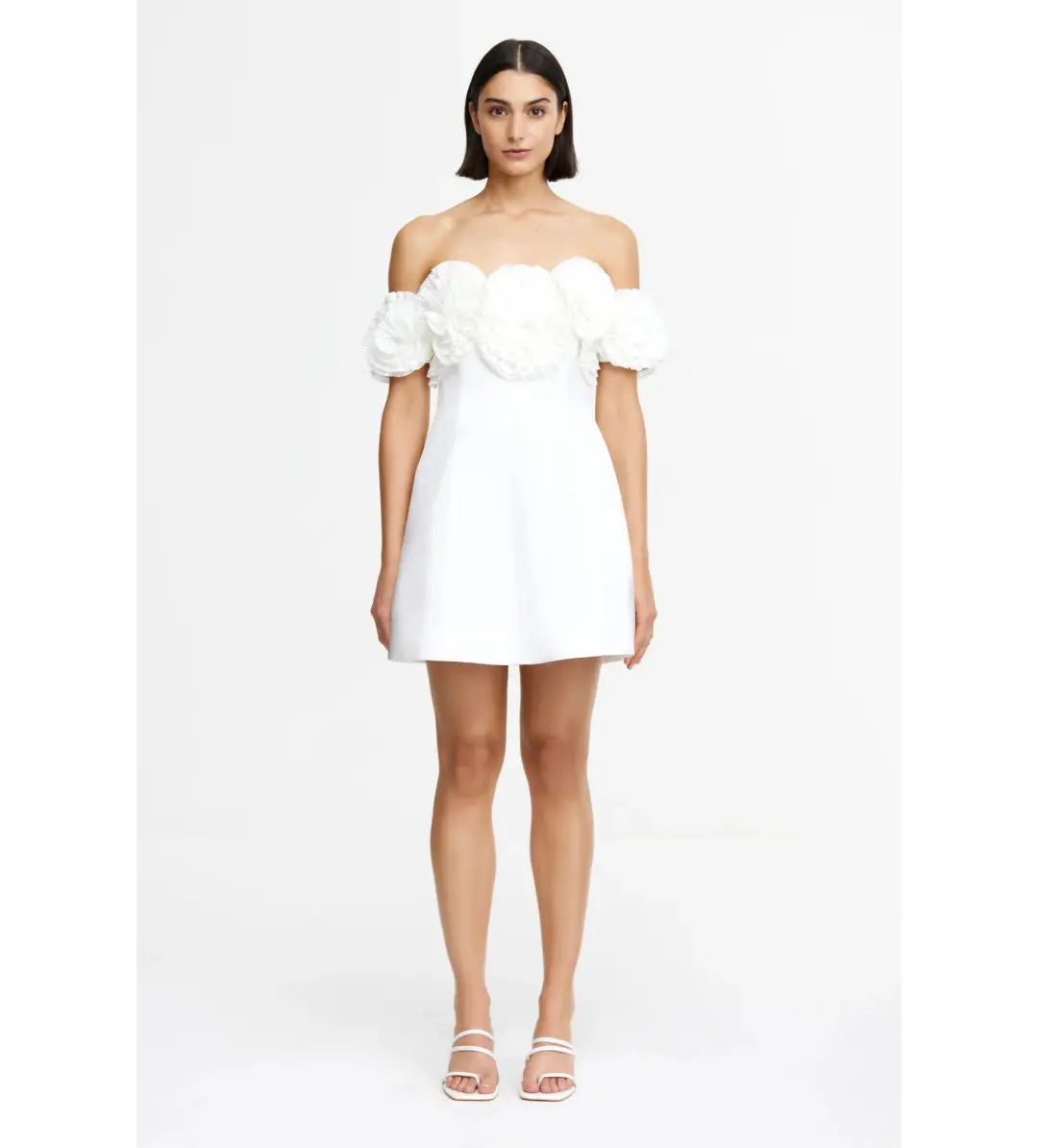 Acler Trusley Mini Dress Ivory Size 14 for rent on The Volte - main image