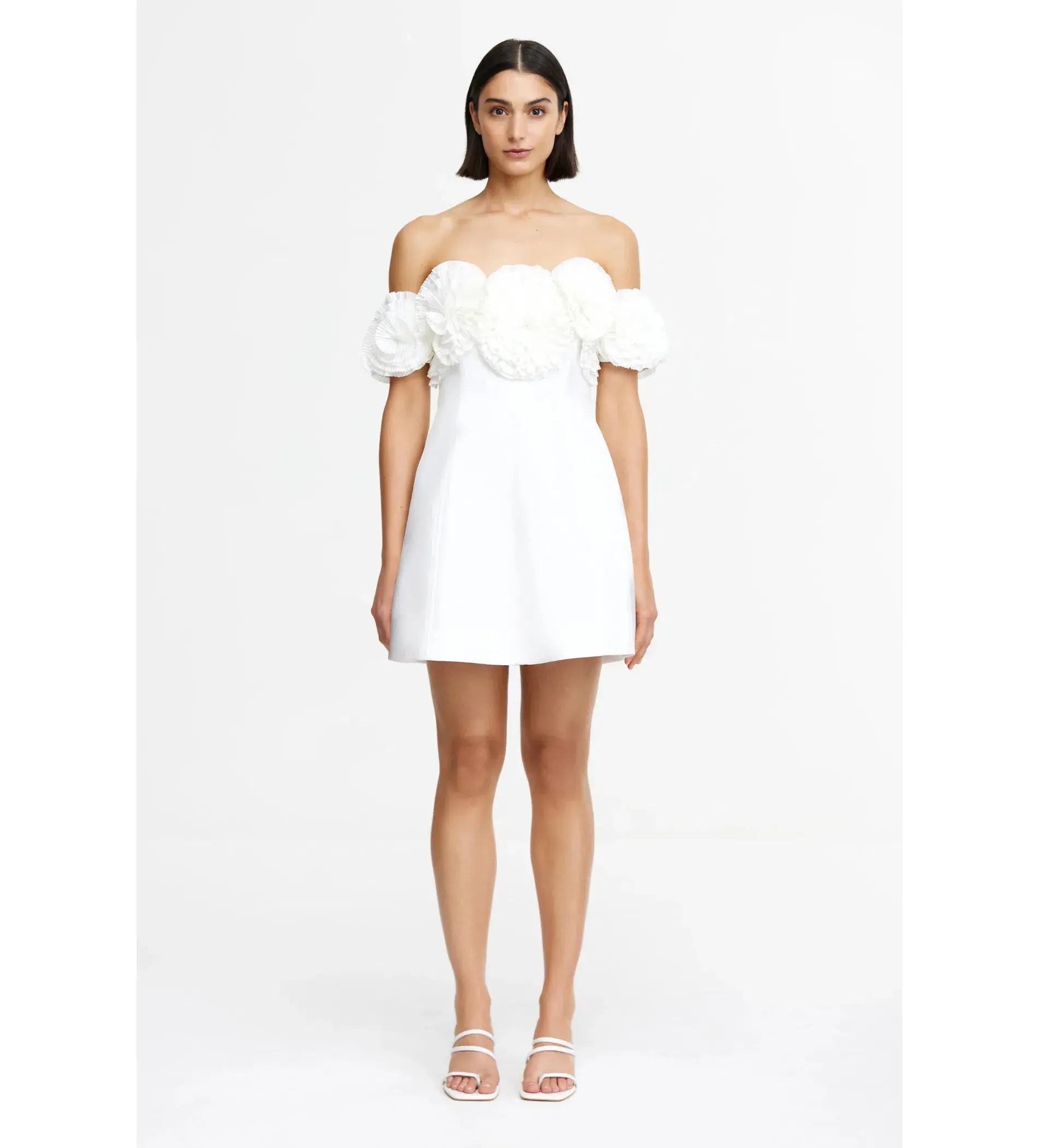 Acler Trusley Mini Dress Ivory Size 14 - Image 1