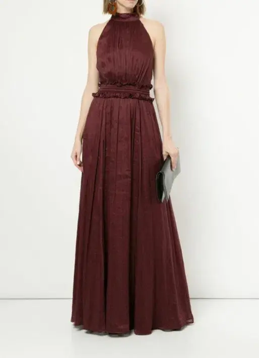 Aje Georgia Maxi Dress Burgundy Size 6 - Image 1