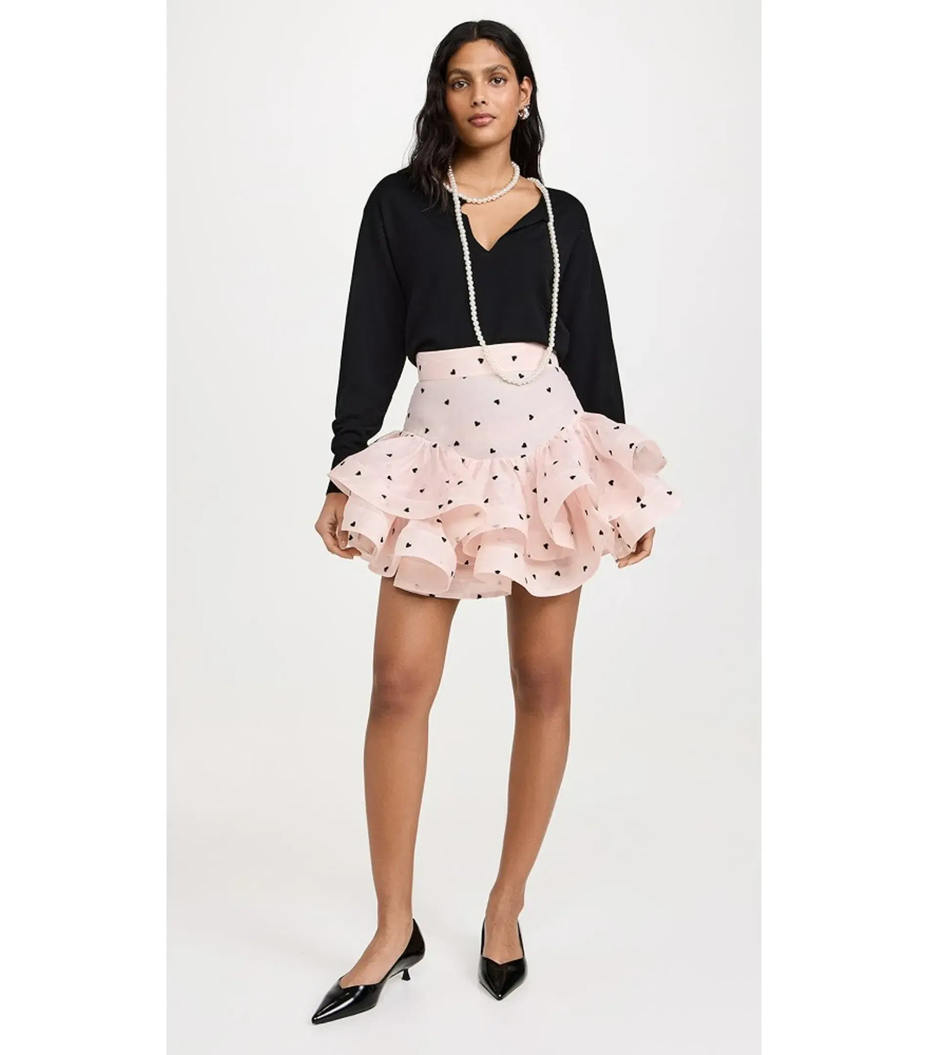 Zimmermann Crush Flip Mini Skirt Pink Hearts Size 1 / AU 10  - Image 1