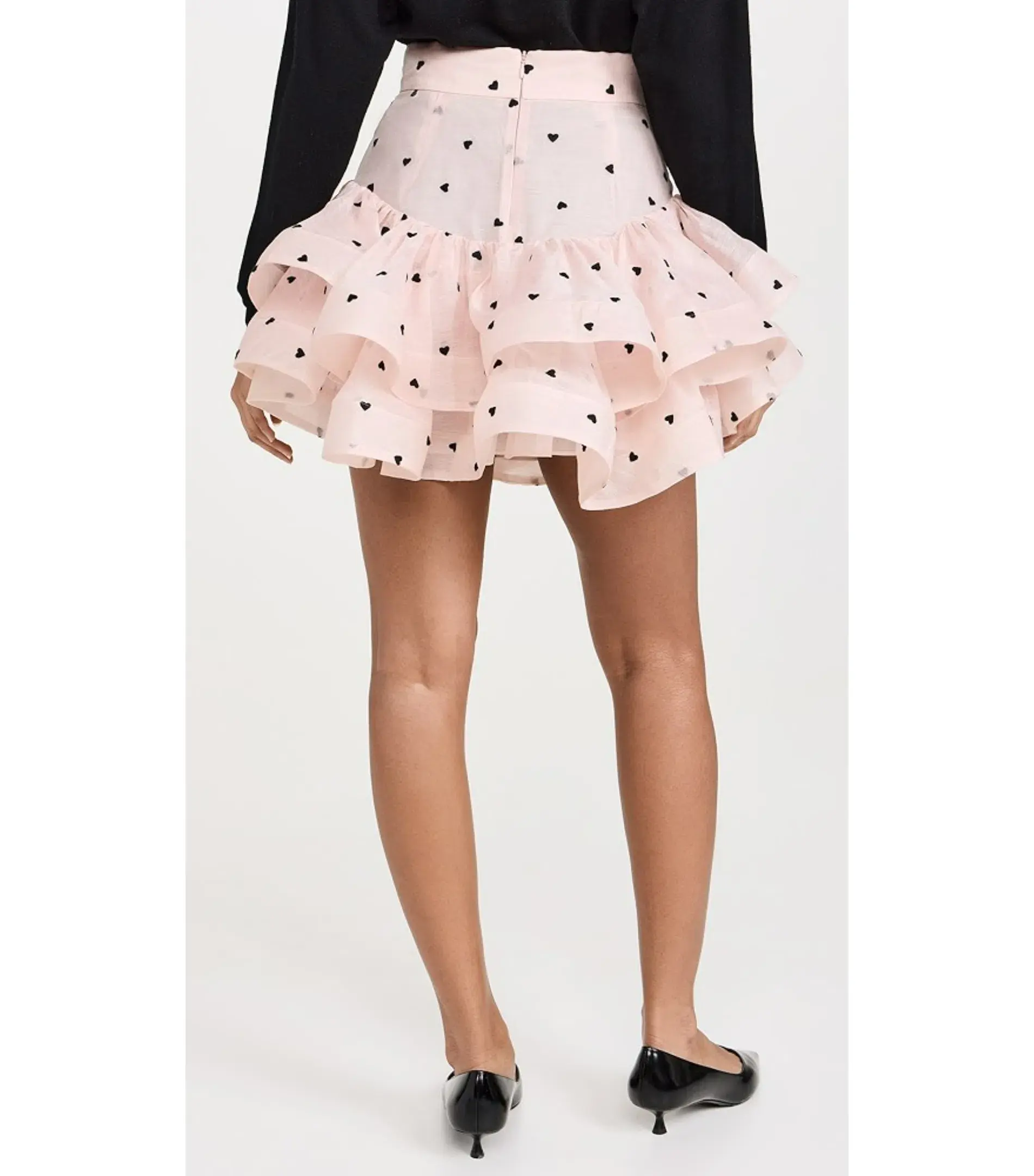 Zimmermann Crush Flip Mini Skirt Pink Hearts Size 1 / AU 10  - Image 3