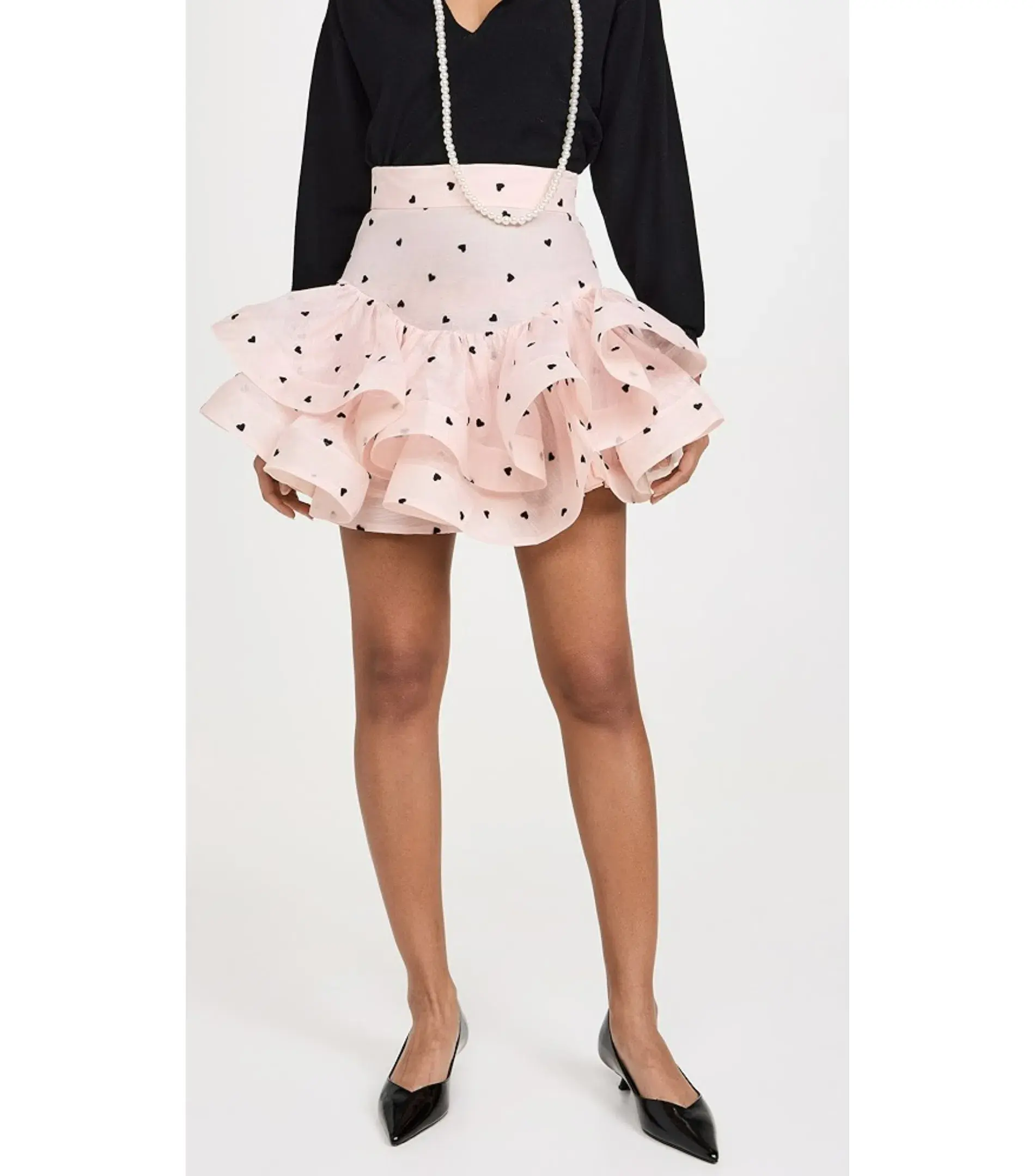 Zimmermann Crush Flip Mini Skirt Pink Hearts Size 1 / AU 10  - Image 2