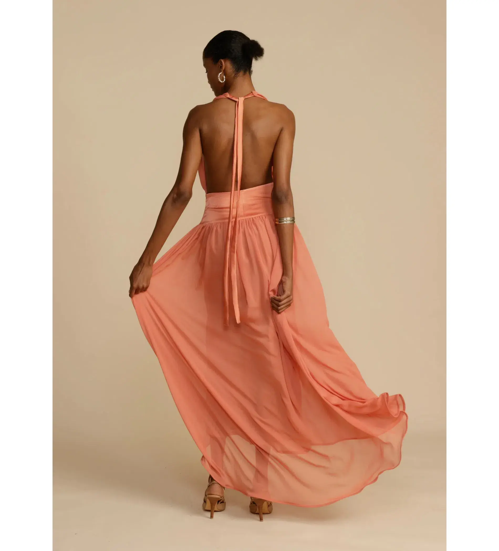Arcina Ori Serena Dress in Coral Size S / AU 8  - Image 3