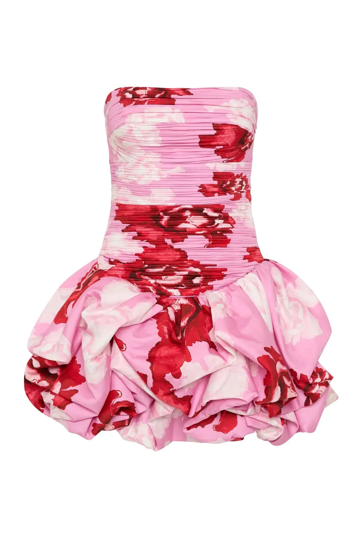 Aje Violette Bubble Hem Mini Dress in Pink Boldy Blooming Size 8 - Image 4