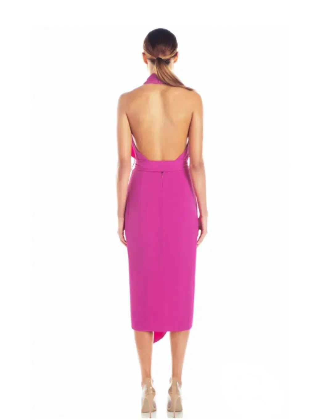 MISHA Lorena Midi Dress Fuchsia Pink Size 6 - Image 2