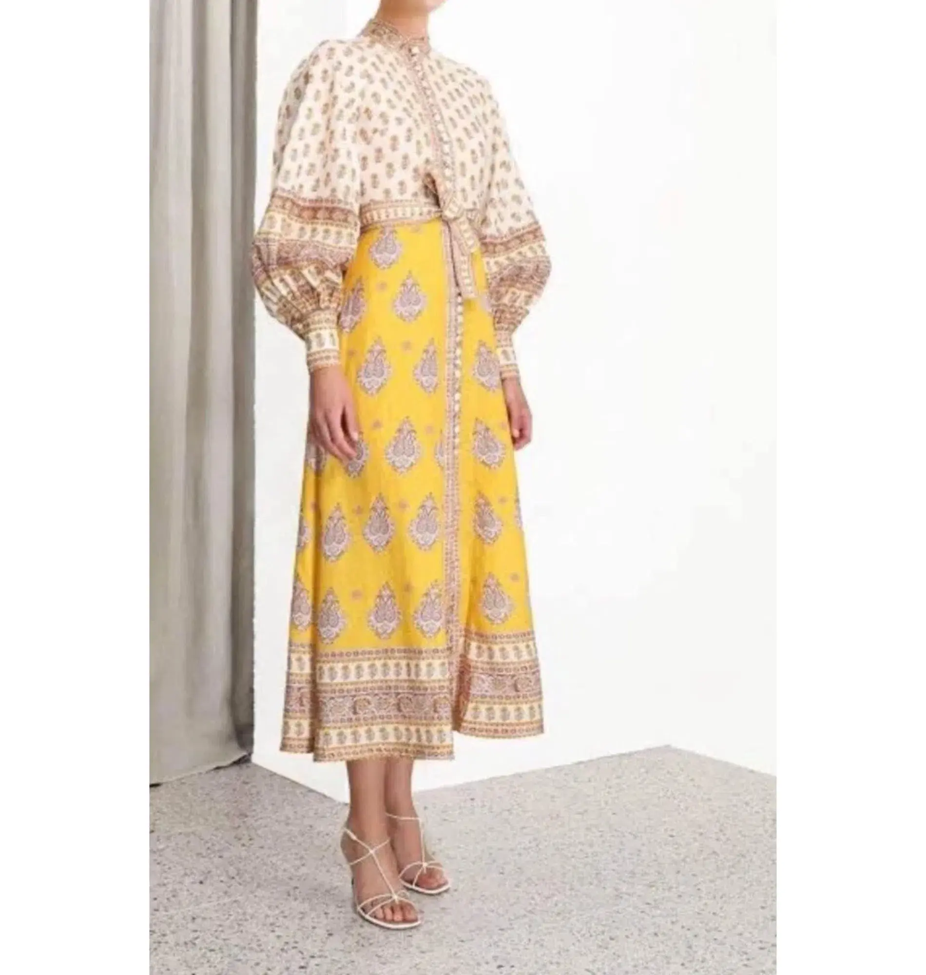 Zimmermann Bonita Midi Dress Print Size 0 / AU 8 - Image 3