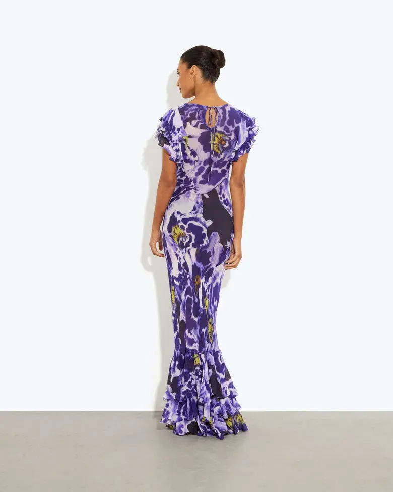 Rat And Boa Lucille Maxi Dress Blue Iris Orchid Size 16 - Image 3