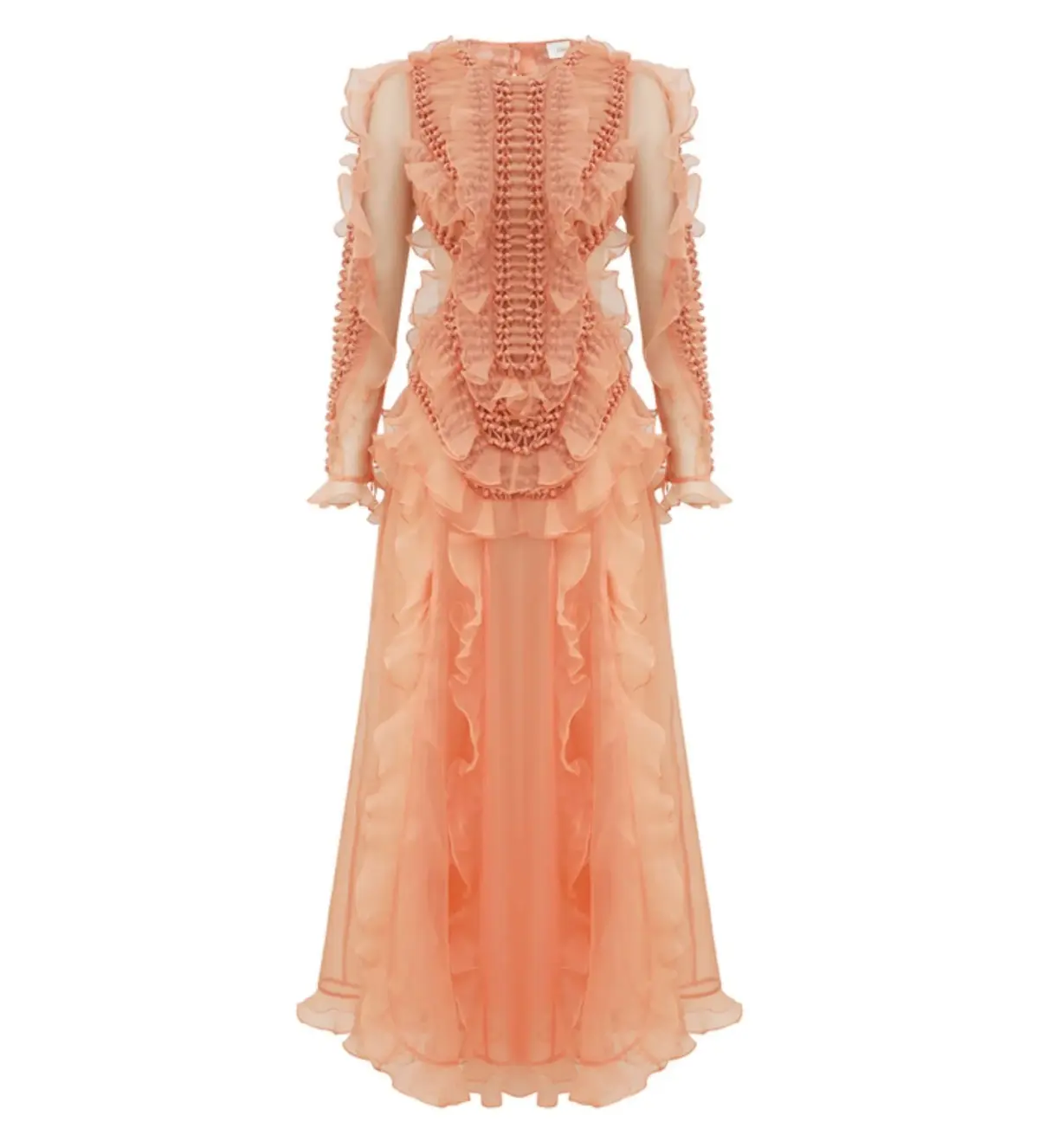 Zimmermann Balance Braided Maxi Dress in Peach Size 6 - Image 1