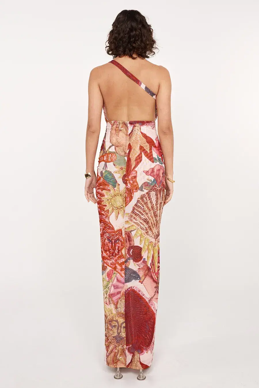 She is Olla Amadi Dress Maxi Multi Print Gown Size S / AU 8 - Image 2