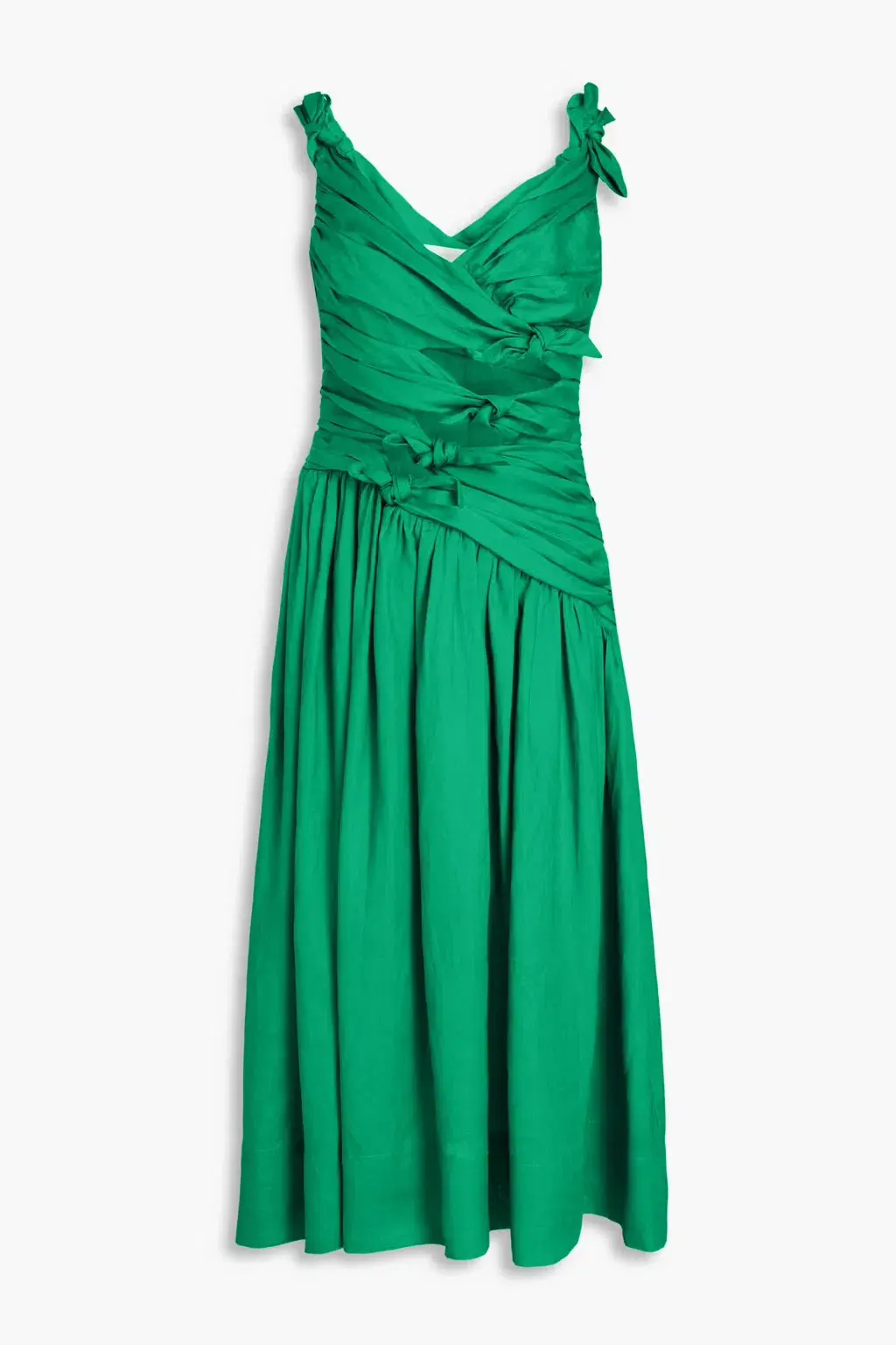 Zimmermann Tiggy Bow Midi Dress In Green Size 1 / AU 10  - Image 4