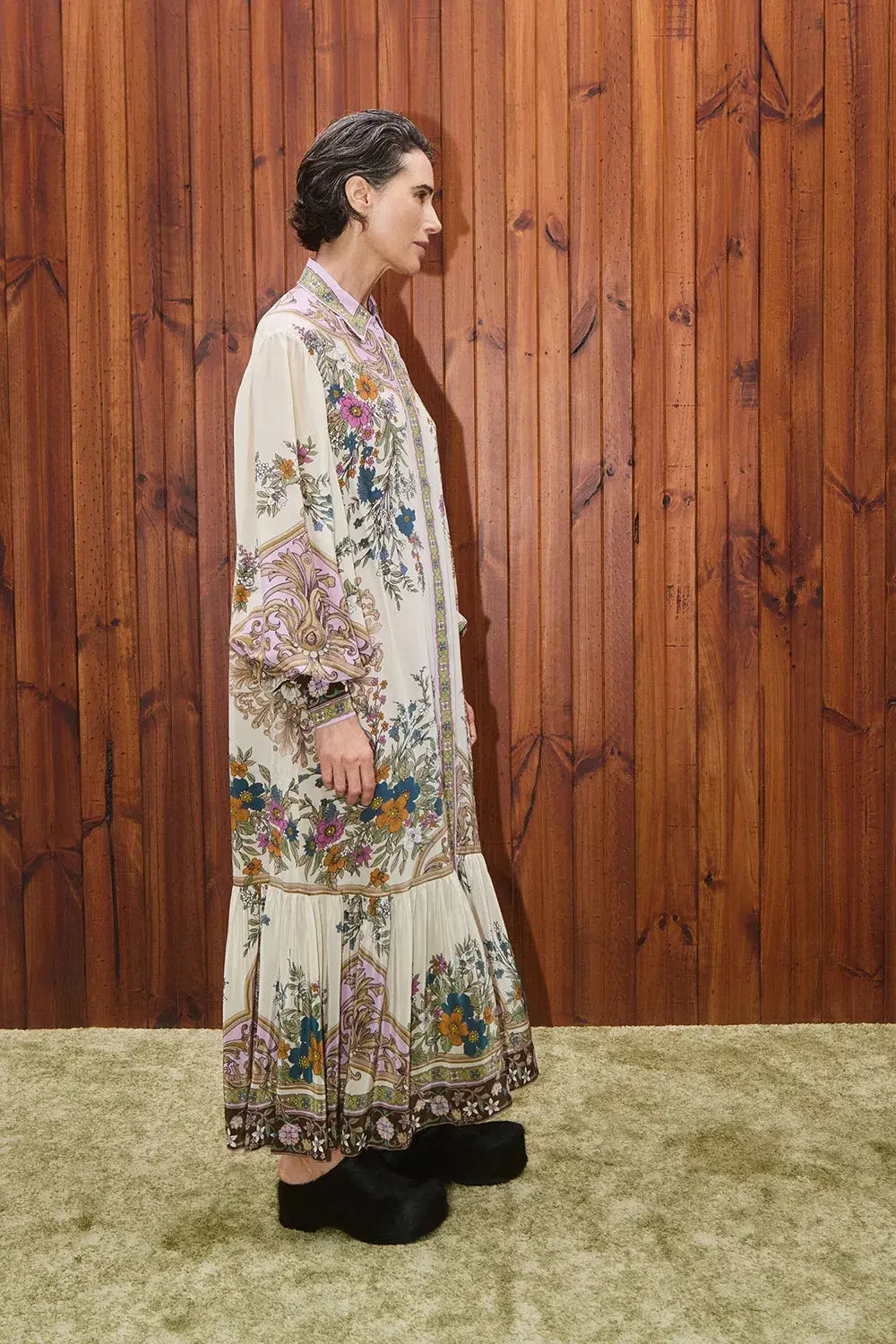 Alemais Antoinette Shirt Midi Print Dress Size 14 - Image 2