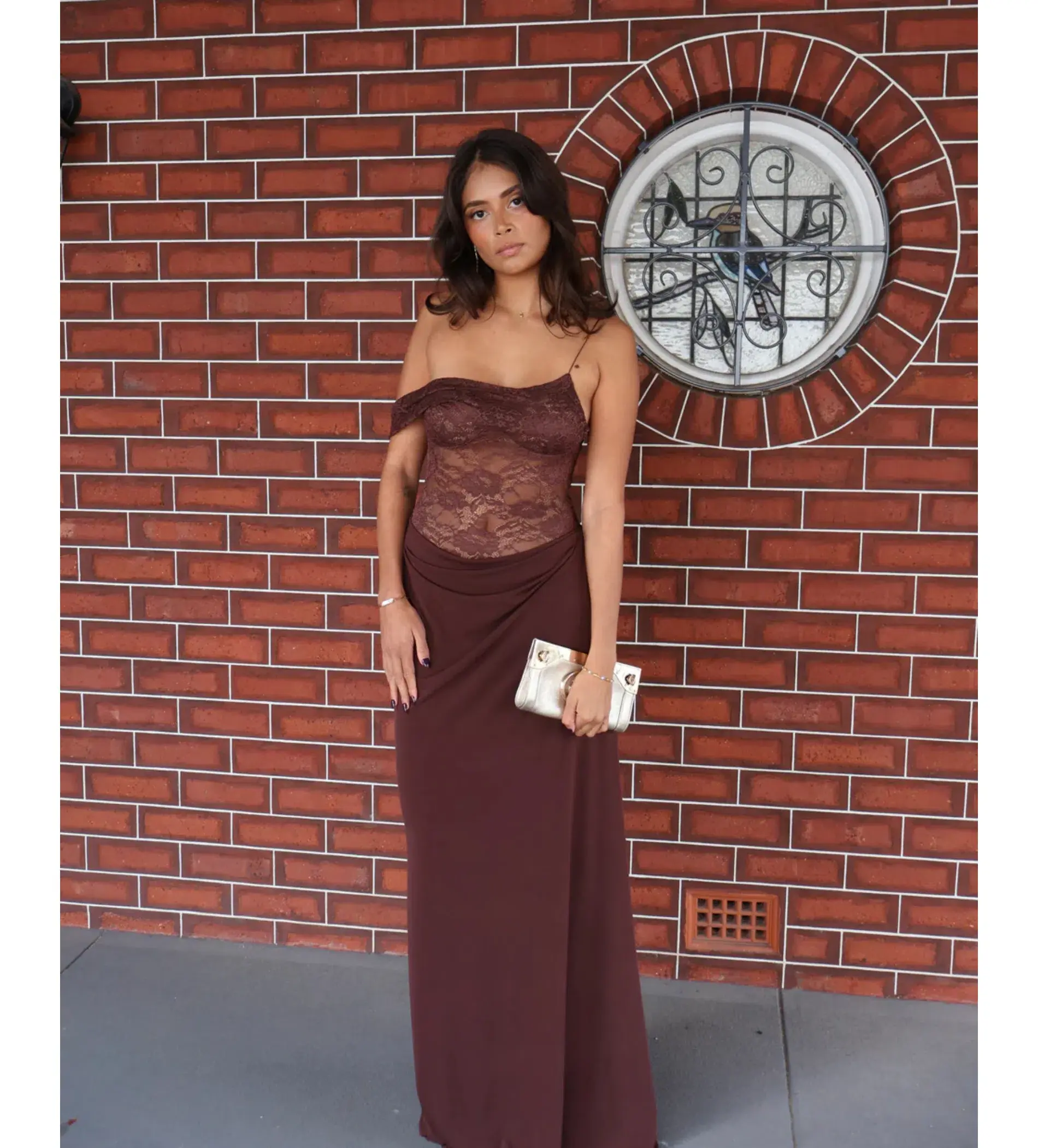 Natalie Rolt Sloane Maxi Dress Espresso Size 2/AU 10 - Image 2