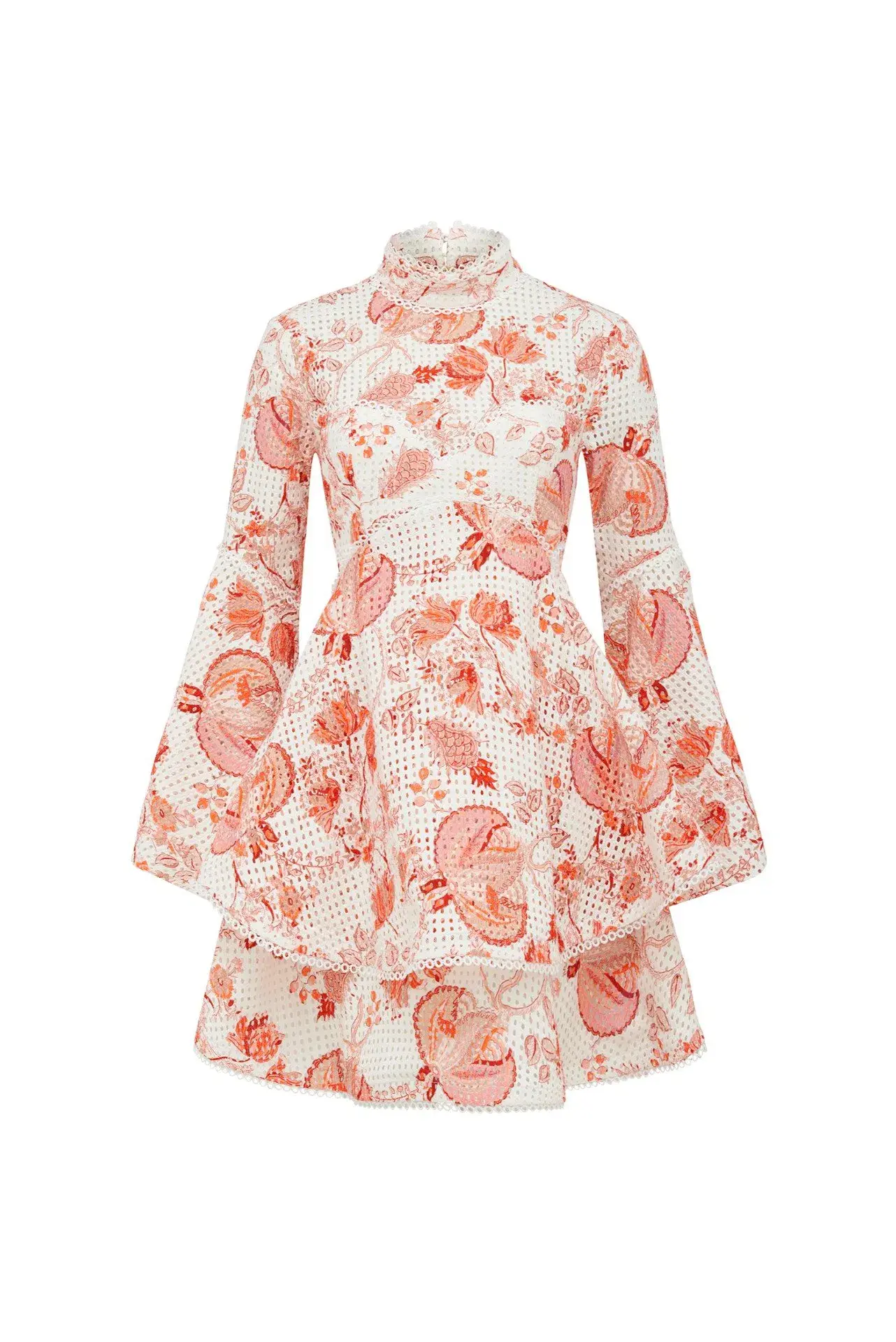 Thurley Chintz Print Broderie Mini Dress Floral Size 10 - Image 5