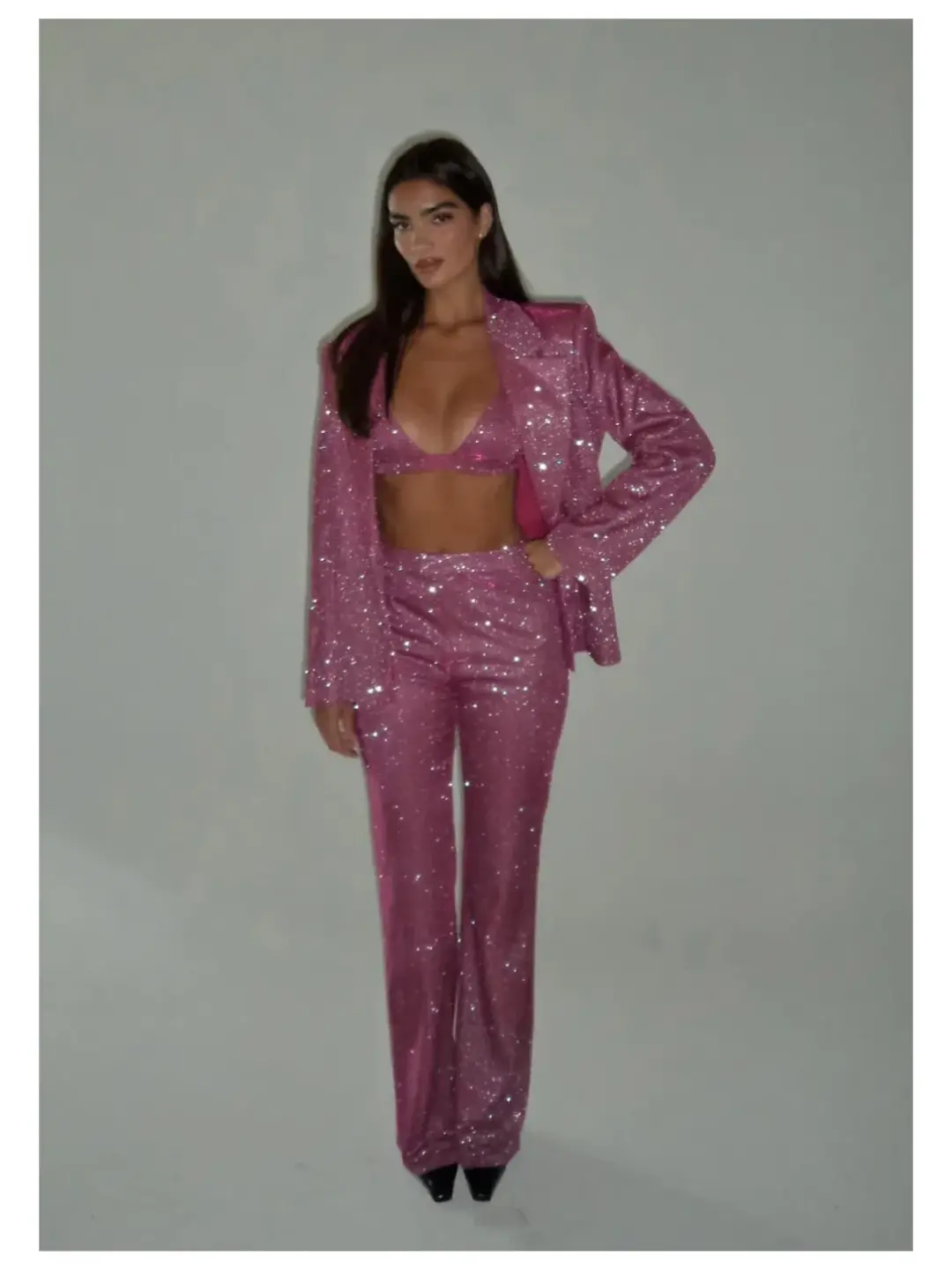 SLA The Label Paloma Blazer & Bralette Fuschia Size UK/AU10 for rent on The Volte - main image