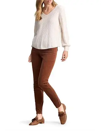 Blue Illusion Cashmere Blouson Sleeve Jumper Cream Size 20/3XL for rent on The Volte - main image