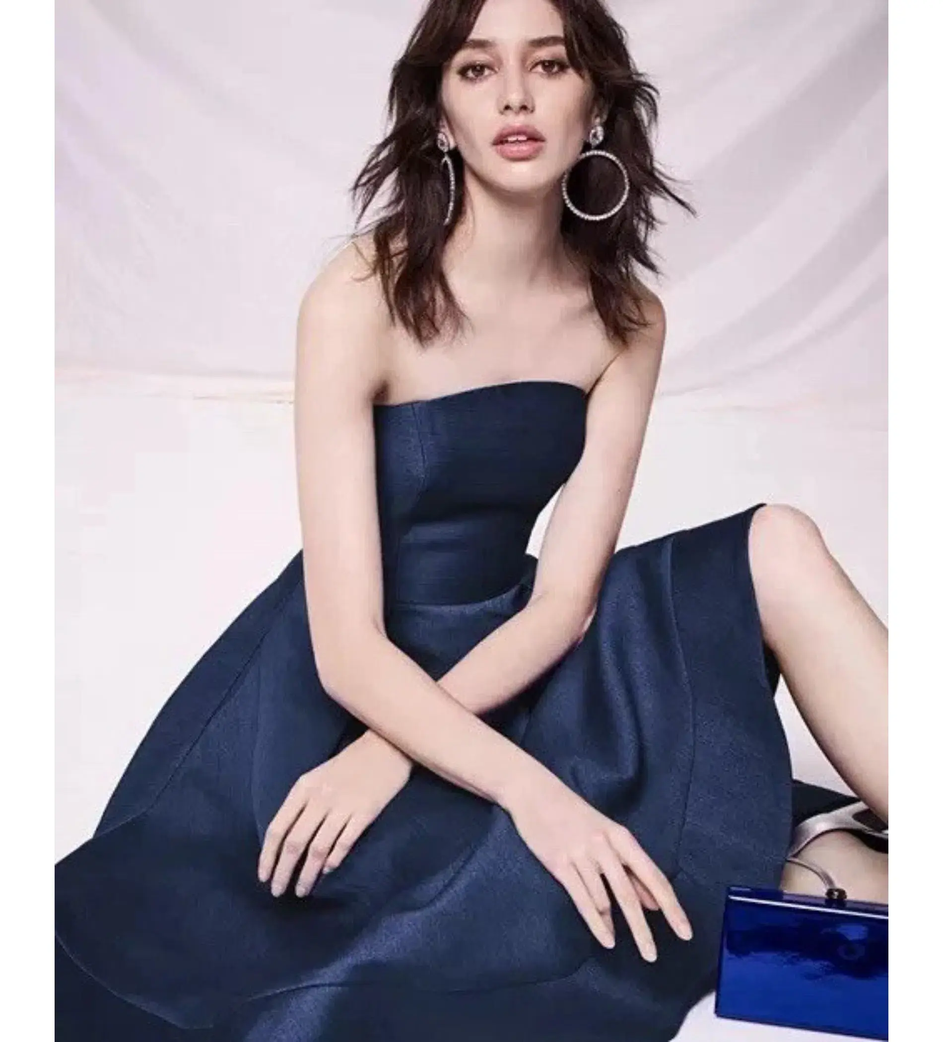C/MEO Collective We Woke Up Strapless High-Low Midi Dress Navy Size XS AU 6 - Image 4