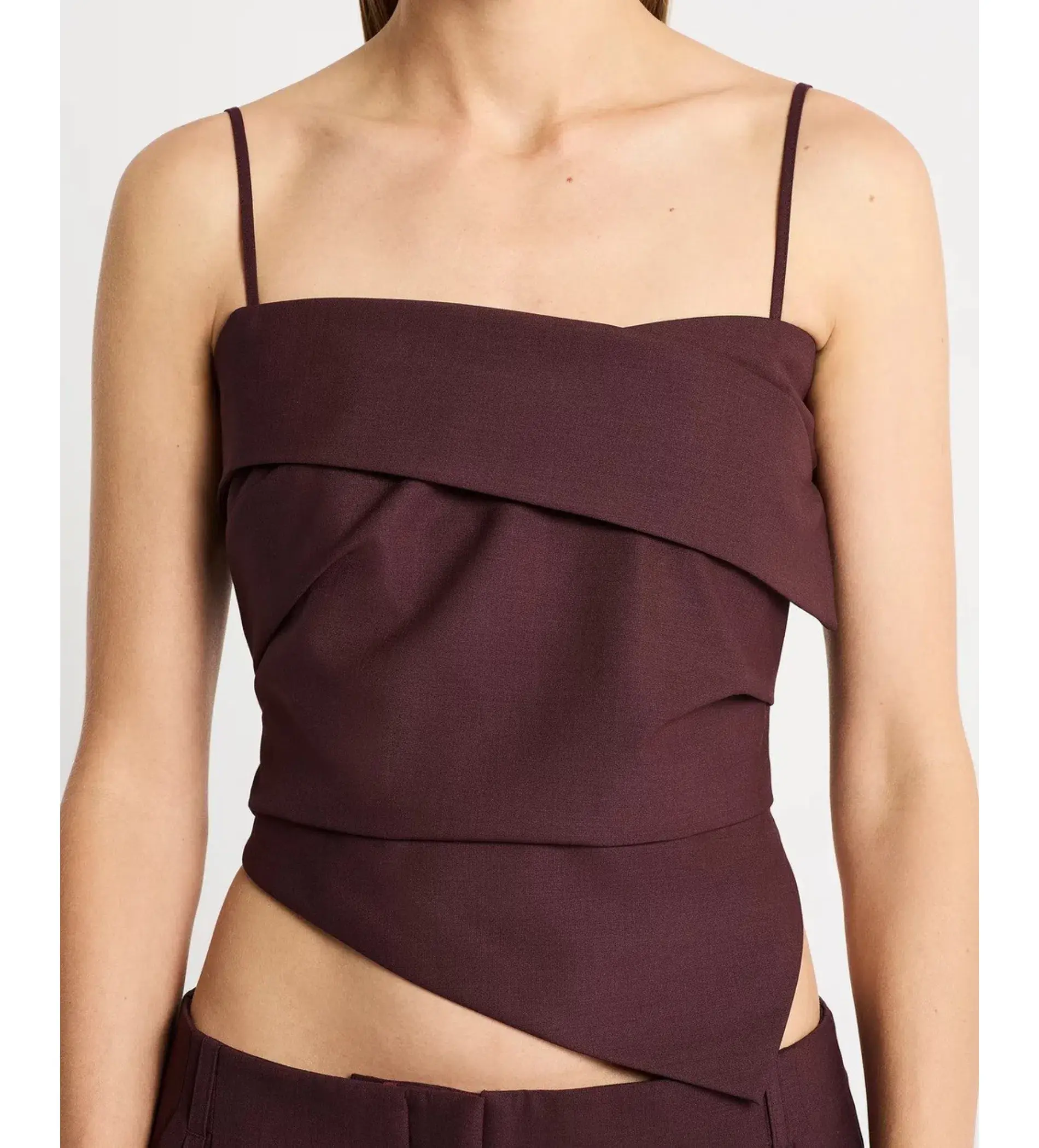 Sass & Bide Hindsight Bodice and Pants Set Merlot Size AU 8 - Image 4