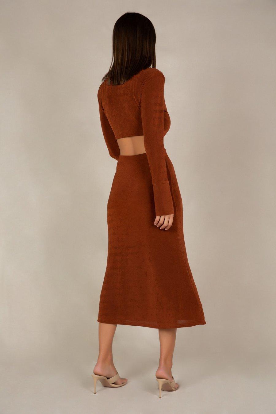 MISHA Salona Midi Dress Brown Size 12 - Image 3