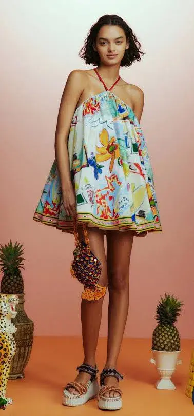 Alemais La Charrasca Mini Dress Print Size 8 - Image 3