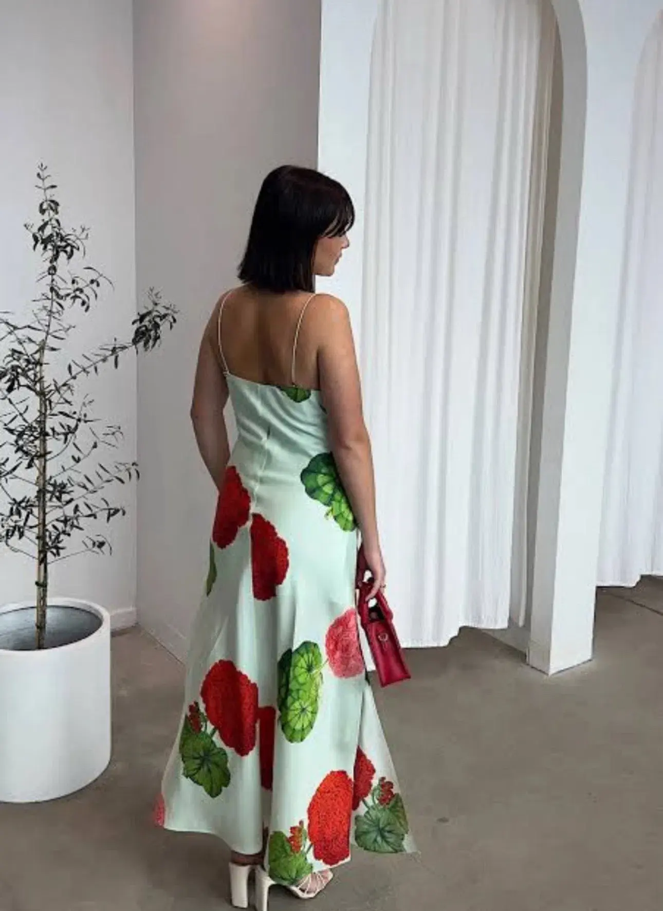 Oroton Posie Slip Dress Garden Print Size 12  - Image 2