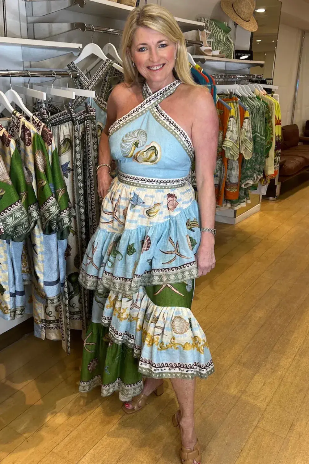 Alemais Bath House Midi Dress Multi Size 12  - Image 3