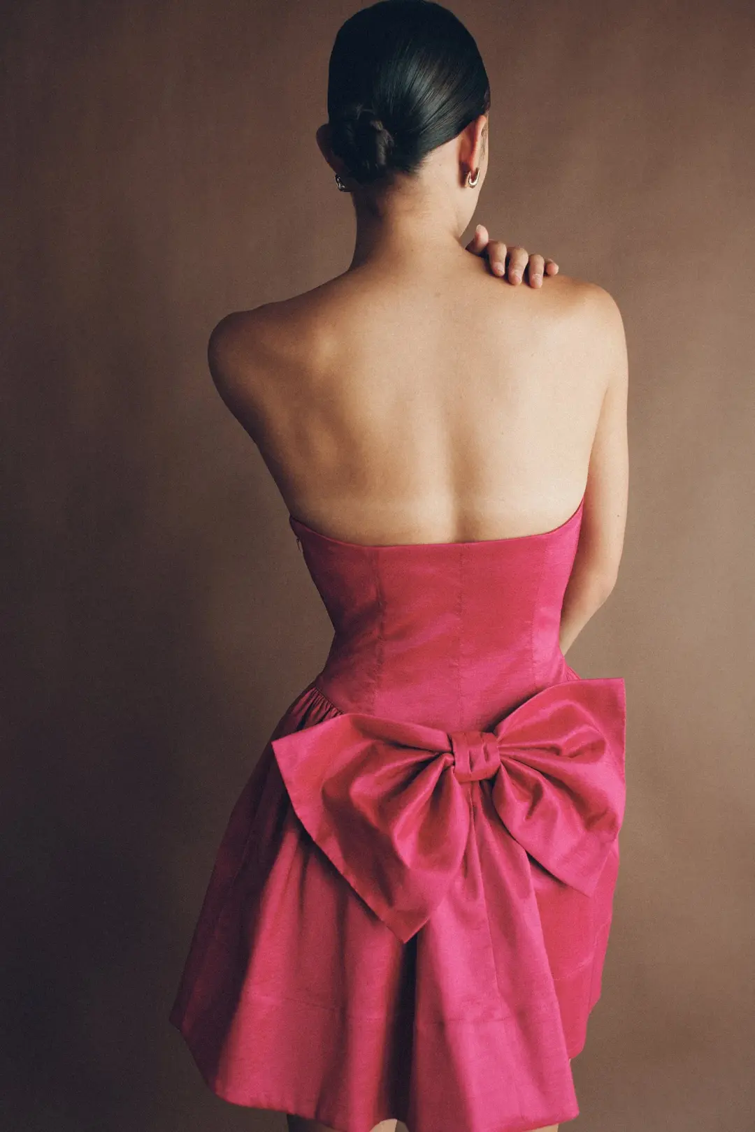 Hansen and Gretel Partridge Taffeta Dress Magenta Mini Size AU 6 for rent on The Volte - main image