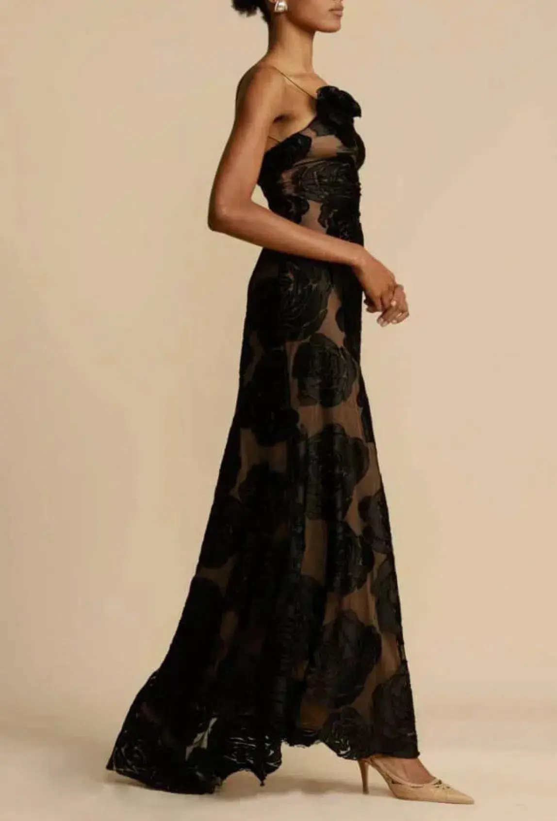 Arcina Ori Marcella Dress Maxi Black Size AU 8 - Image 4